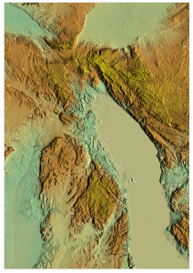 "shaded relief" von Nord Malawi