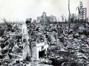 Complete destruction of Hiroshima, Japan on August 1945 by nuclear attack. (Source: www.dw.de)